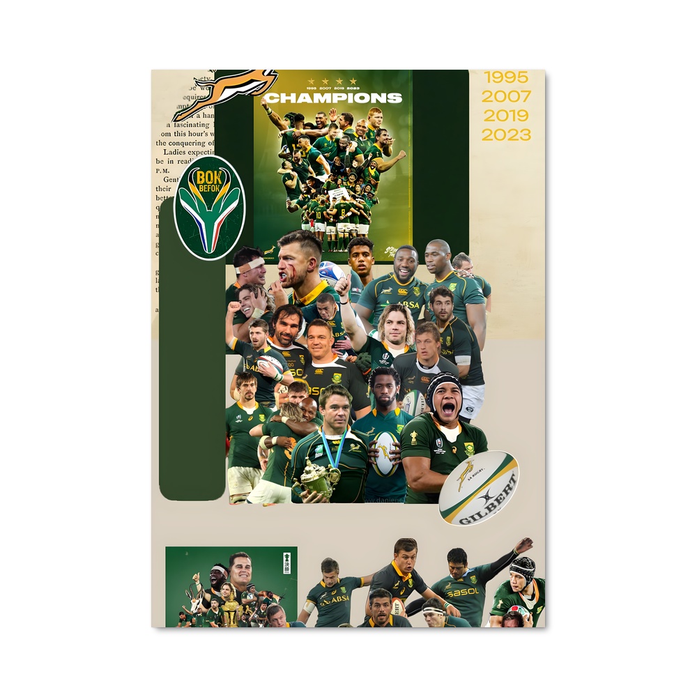 Poster Les Springboks en Action